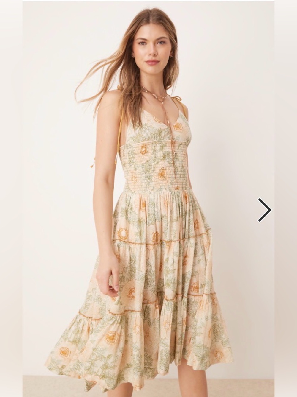 FREE PEOPLE Adriel Midi Dress size large - Picture 8 of 13